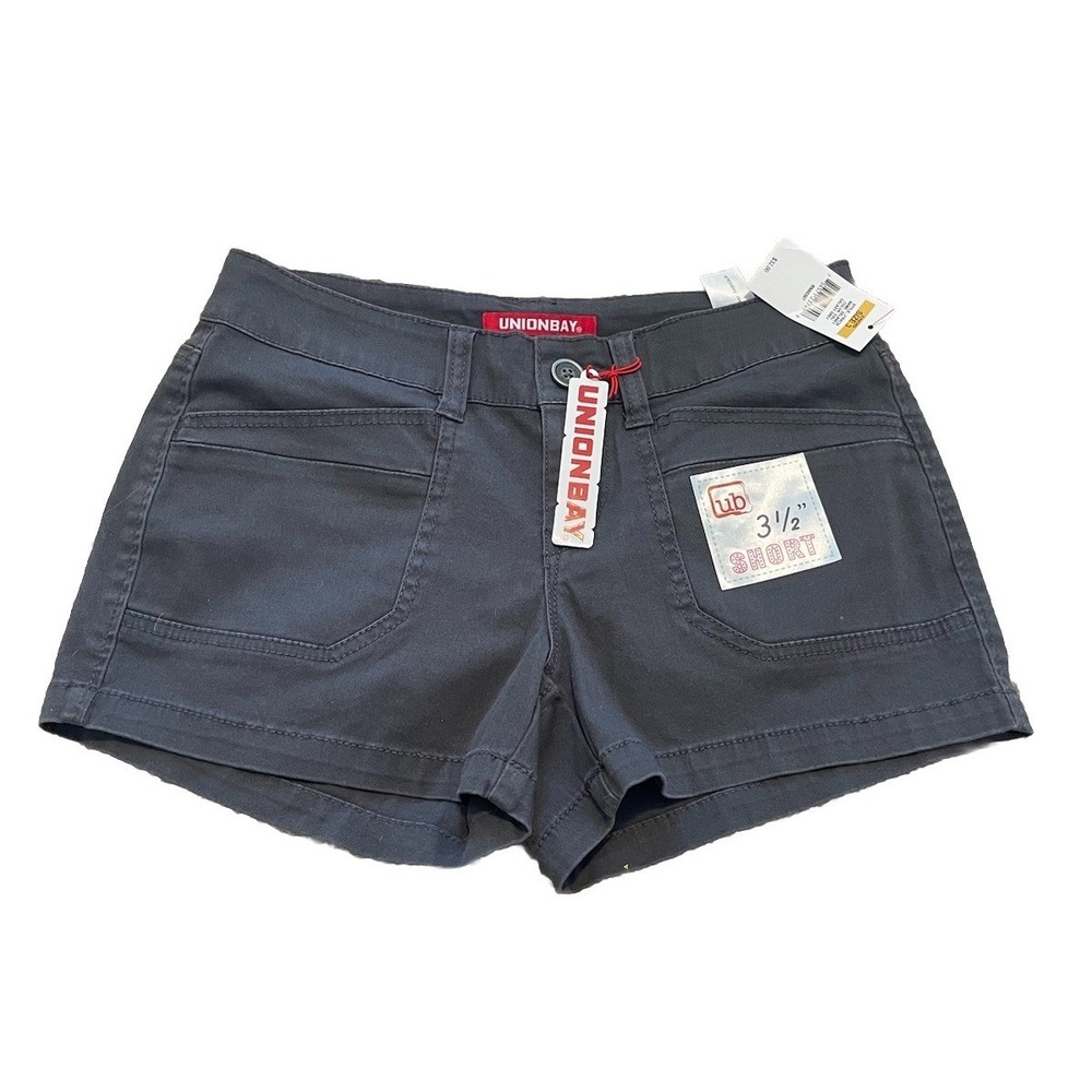 NWT Union Bay Delaney Galaxy Gray Cargo Shorts Size 3 Inseam 3.5"